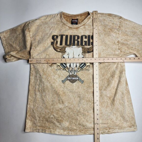 2005 Harley Davidson Shirt Sturgis Black Hills Rally Mineral Wash Skull Size XL - Picture 4 of 8